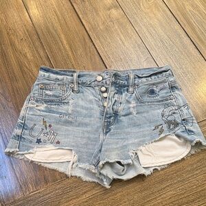 Vintage Distressed American Eagle Women Distressed Shorts